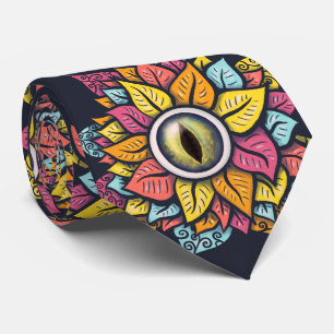 Trippy Eye Flower Weird Surreal Stropdas