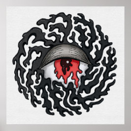 Trippy Eye met tentakels - Trippy Surrealistische  Poster