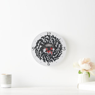 Trippy Eye met tentakels - Trippy Surrealistische Ronde Klok
