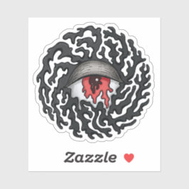 Trippy Eye met tentakels - Trippy Surrealistische  Sticker