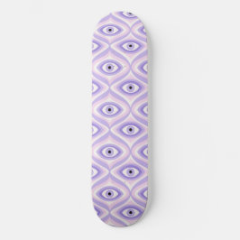 Trippy eye patroonpastel paarse roze retro modern persoonlijk skateboard