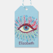 Trippy Eye Psychedelic Art Cadeaulabel (Voorkant)