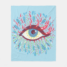 Trippy Eye Psychedelic Art Fleece Deken