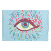 Trippy Eye Psychedelic Art Kussensloop (Achterkant)