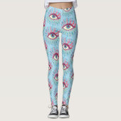 Trippy Eye Psychedelic Art Leggings (Voorkant)