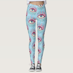 Trippy Eye Psychedelic Art Leggings