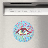 Trippy Eye Psychedelic Art Magneet (Insitu (Vaatwasser))