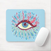 Trippy Eye Psychedelic Art Muismat (Met muis)