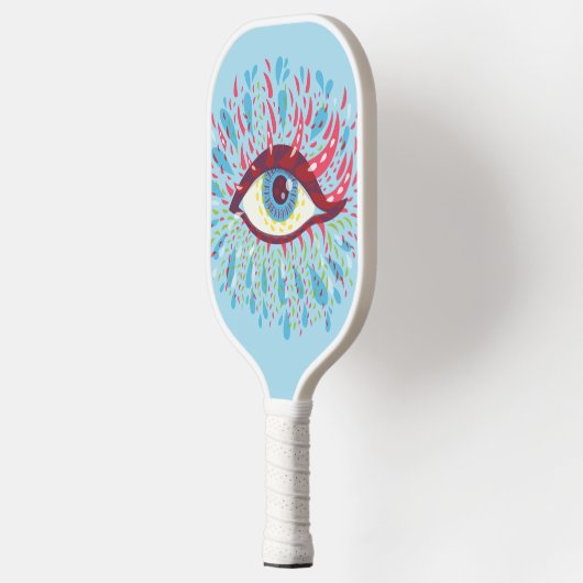 Trippy Eye Psychedelic Art Pickleball Paddle (Links)