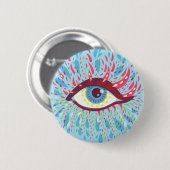 Trippy Eye Psychedelic Art Ronde Button 5,7 Cm (Voorkant /achterkant)