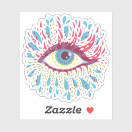 Trippy Eye Psychedelic Art Sticker
