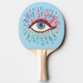 Trippy Eye Psychedelic Art Tafeltennisbatje (Achterkant)