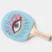 Trippy Eye Psychedelic Art Tafeltennisbatje (Zijkant)