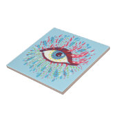 Trippy Eye Psychedelic Art Tegeltje (Zijkant)