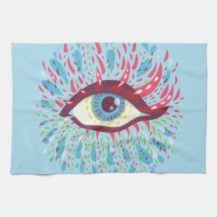 Trippy Eye Psychedelic Art Theedoek
