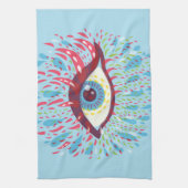 Trippy Eye Psychedelic Art Theedoek (Verticaal)