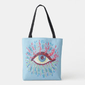 Trippy Eye Psychedelic Art Tote Bag (Achterkant)