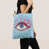 Trippy Eye Psychedelic Art Tote Bag (Dichtbij)