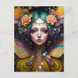 Trippy Fairy Fantasy Art Briefkaart