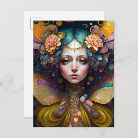 Trippy Fairy Fantasy Art Briefkaart (Voorkant / Achterkant)