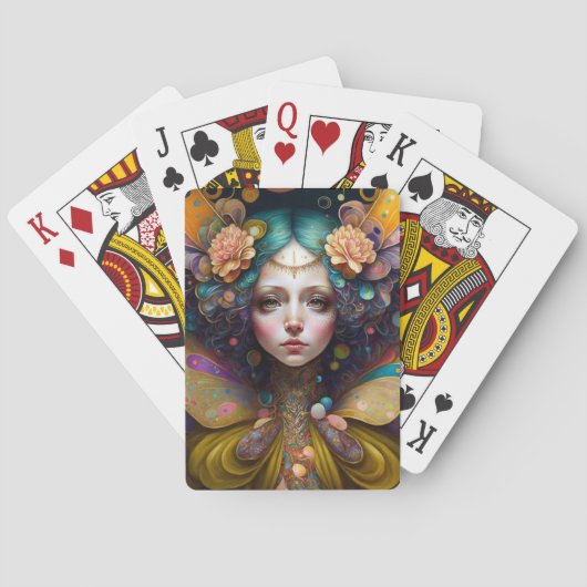 Trippy Fairy Fantasy Art Pokerkaarten (Achterkant)