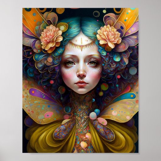 Trippy Fairy Fantasy Art Poster (Voorkant)