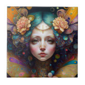 Trippy Fairy Fantasy Art Tegeltje (Voorkant)