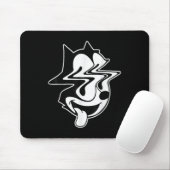 Trippy Felix Cat Blackwork Muismat (Met muis)