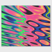 Trippy Florescent Twirls Cadeaupapier (Vlak)