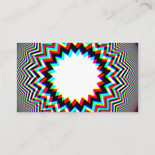 Trippy Flower Emblem Visitekaartje (Achterkant)