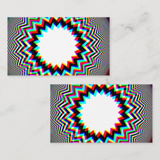 Trippy Flower Emblem Visitekaartje (Voorkant / Achterkant)