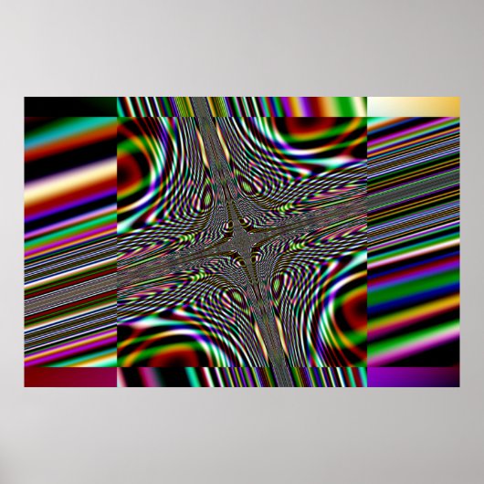 trippy fractal square poster (Voorkant)