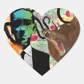 Trippy Frankenstein Art Hart Sticker