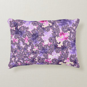 Trippy Funky Boho Groovy Pastel Spiraal Fractal Ar Accent Kussen