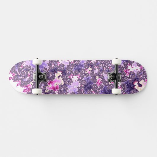 Trippy Funky Boho Groovy Pastel Spiraal Fractal Ar Persoonlijk Skateboard (Horizontaal)