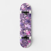Trippy Funky Boho Groovy Pastel Spiraal Fractal Ar Persoonlijk Skateboard (Voorkant)