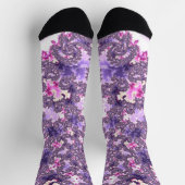 Trippy Funky Boho Groovy Pastel Spiraal Fractal Ar Sokken (Top)