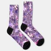 Trippy Funky Boho Groovy Pastel Spiraal Fractal Ar Sokken (Rechts)