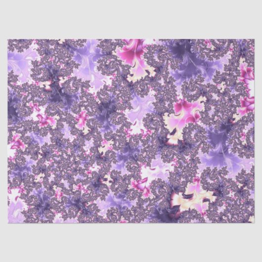 Trippy Funky Boho Groovy Pastel Spiraal Fractal Ar Tissuepapier (Voorkant)