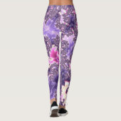 Trippy Funky Boho Groovy Pastel Spiraal Fractale K Leggings (Achterkant)
