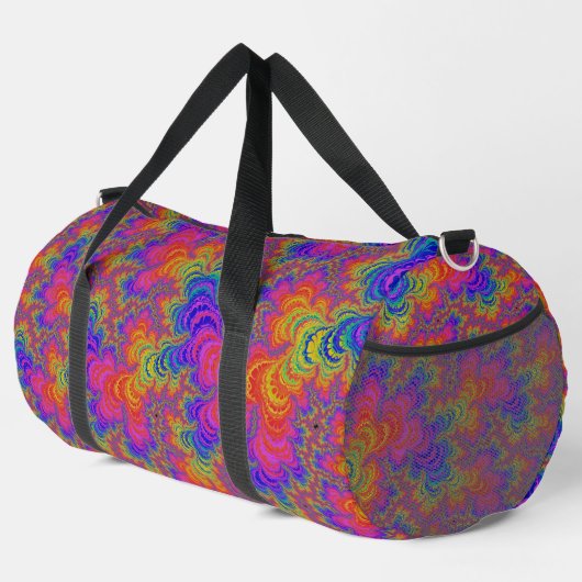 Trippy Funky Bold Vibrant Rainbow Abstract Fractal Plunjezak (Rechterhoek)