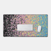 Trippy Funky Gepixeldeerde Polygender Pride Vlag Bureaumat (Keyboard & Muis)