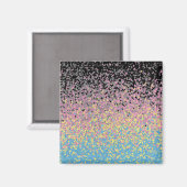 Trippy Funky Gepixeldeerde Polygender Pride Vlag Magneet (Voorkant / Achterkant)