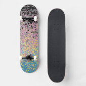 Trippy Funky Gepixeldeerde Polygender Pride Vlag Persoonlijk Skateboard (Voorkant)