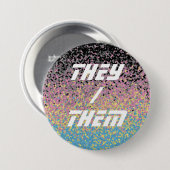 Trippy Funky Gepixeldeerde Polygender Pride Vlag Ronde Button 7,6 Cm (Voorkant /achterkant)