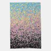 Trippy Funky Gepixeldeerde Polygender Pride Vlag Theedoek (Verticaal)