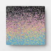Trippy Funky Gepixeliseerde Polygender Pride Vlag Fotoplaat (Voorkant)