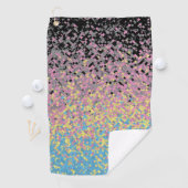 Trippy Funky Gepixeliseerde Polygender Pride Vlag Golfhanddoek (Insitu)