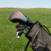 Trippy Funky Gepixeliseerde Polygender Pride Vlag Golfheadcover (Insitu)