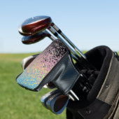 Trippy Funky Gepixeliseerde Polygender Pride Vlag Golfheadcover (Insitu)